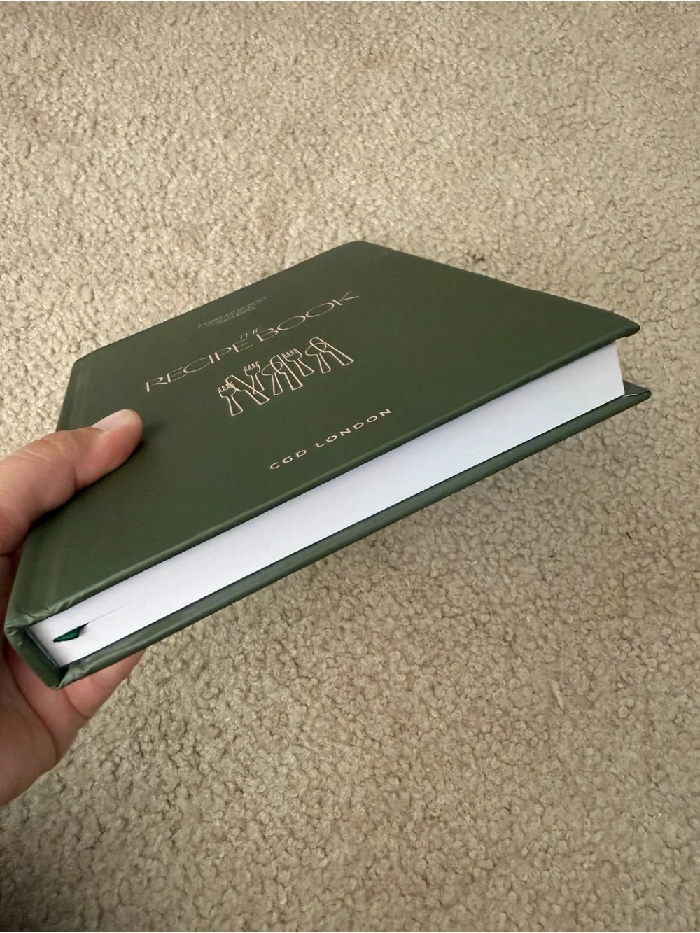 Dark Green Recipe Book - Hardcover Kitchen Planner